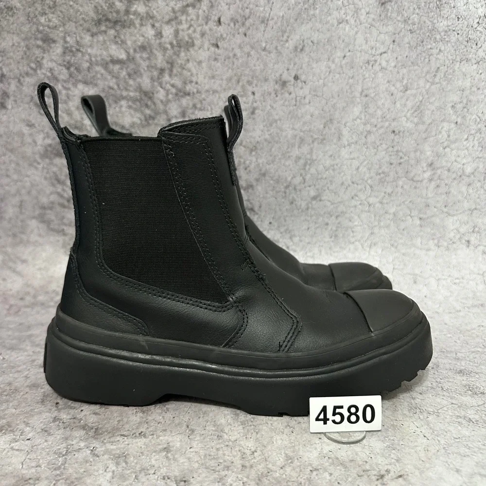 Converse All Star Lugged Chelsea Boots Kids 3.5 Black A08453C Leather Platform